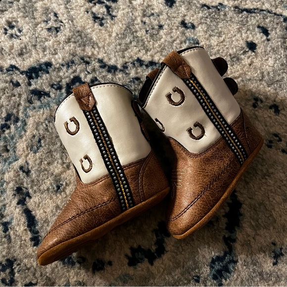 New Boot barn Cody James infant boys horse shoe western cowboy boots - Picture 7 of 8